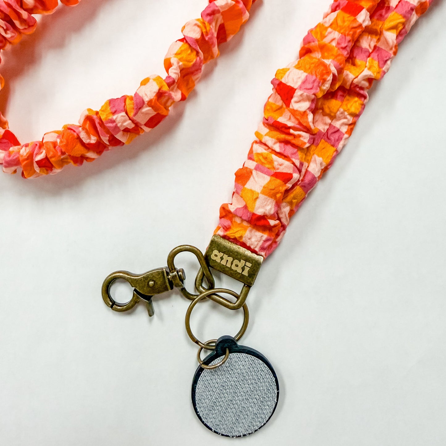 Andi x Katie Lynn Bright Checkered Interchangeable Lanyard