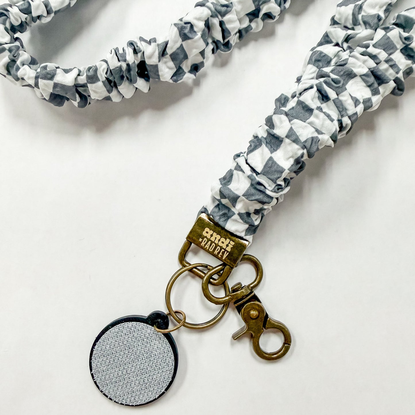 Andi x Rad Rev Grey Checkered Interchangeable Lanyard