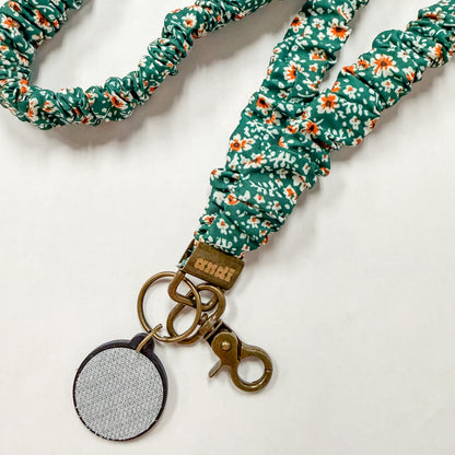 Green Floral Interchangeable Andi Lanyard