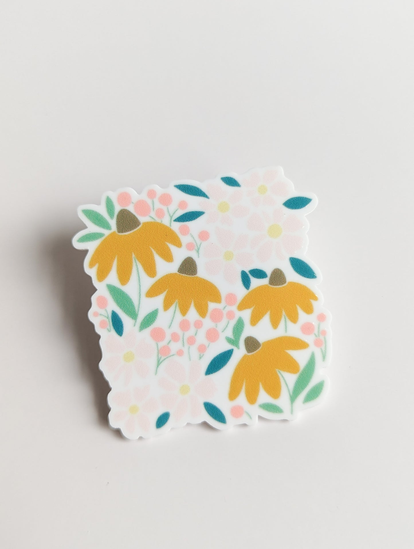 Light Floral Square / Floral /  PLASTIC Add on / 7B36