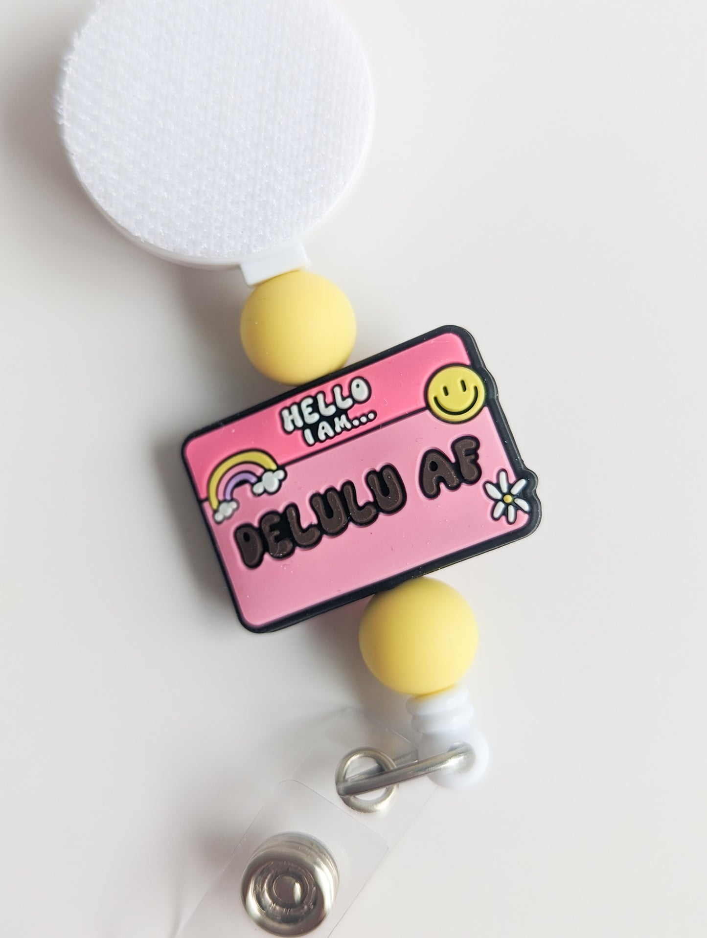 Hello I Am Delulu AF Interchangeable Badge Reel