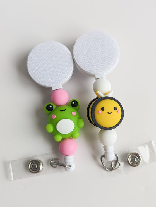 Frog / Bee / Animal Interchangeable Badge Reel
