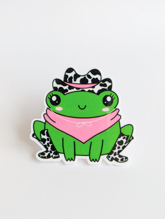 Cute Cowgirl Frog / PLASTIC Add on