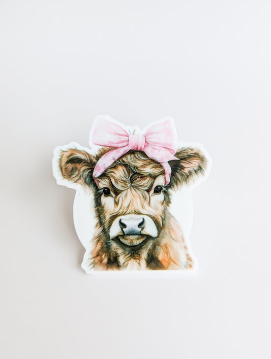 Cow and Bow / Cute / PLASTIC Add on