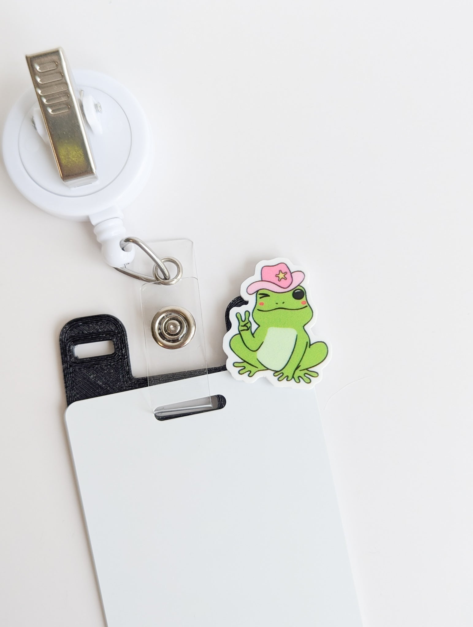 Badge Topper / CHARM COLLECTION  - Cowgirl Frog - Charm Only