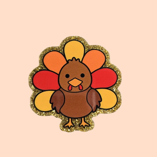 Glitter Turkey / Thanksgiving / PLASTIC Add on