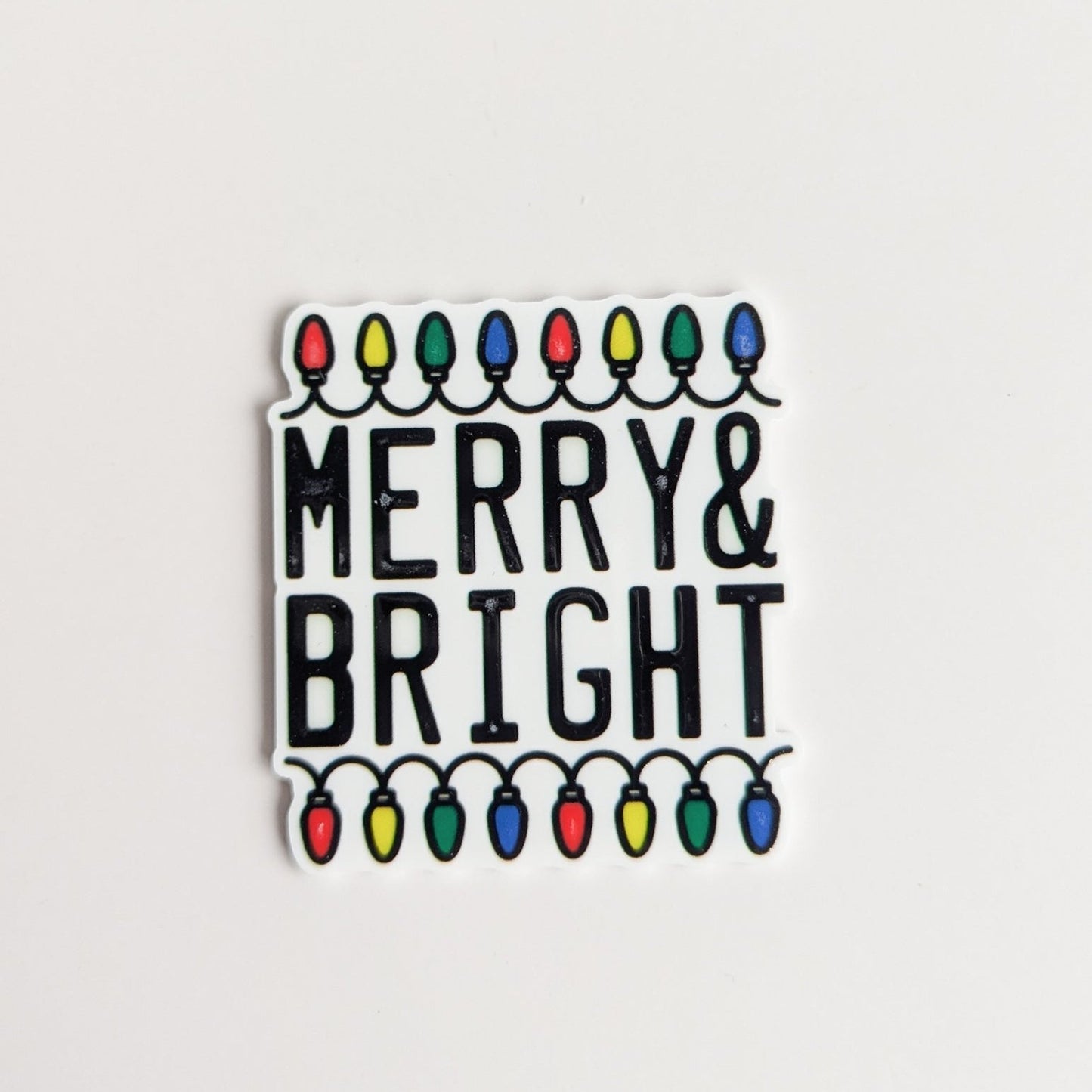 Merry and Bright / Christmas Lights / PLASTIC Add on