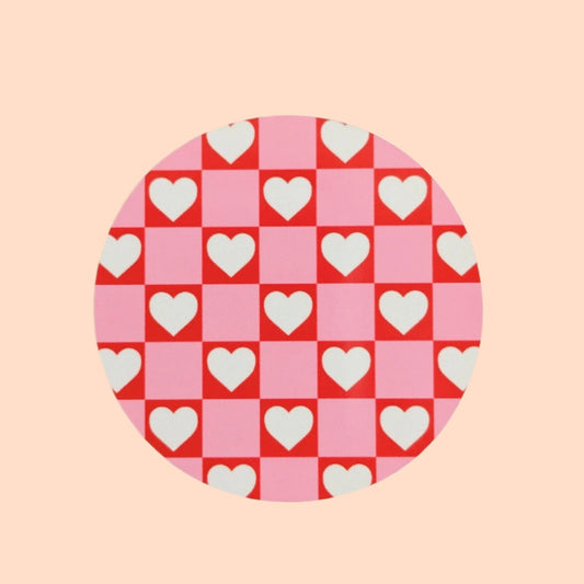 Checkered Pattern Vday Valentines Day / Hardboard Add on