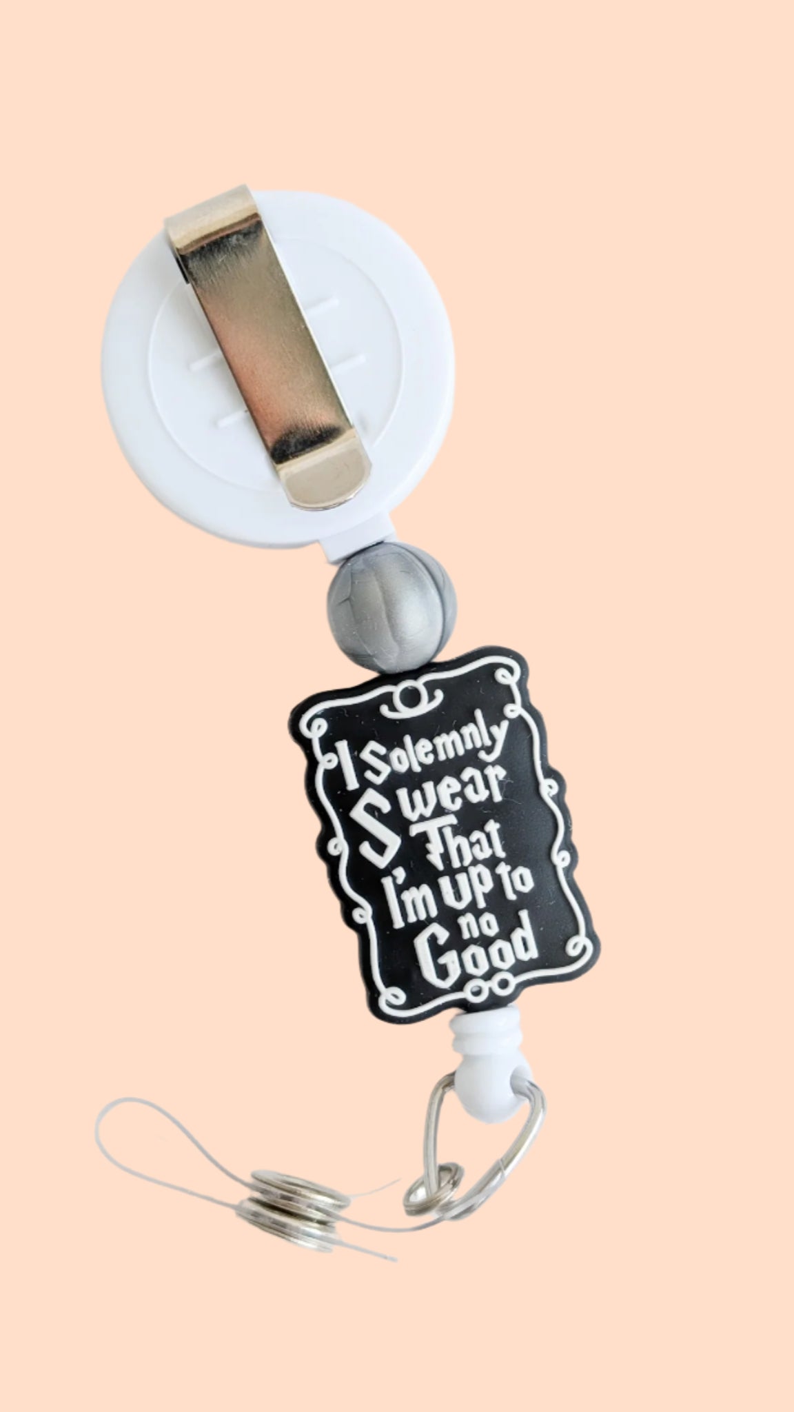 Swear Up to No Good / Interchangeable Badge Reel