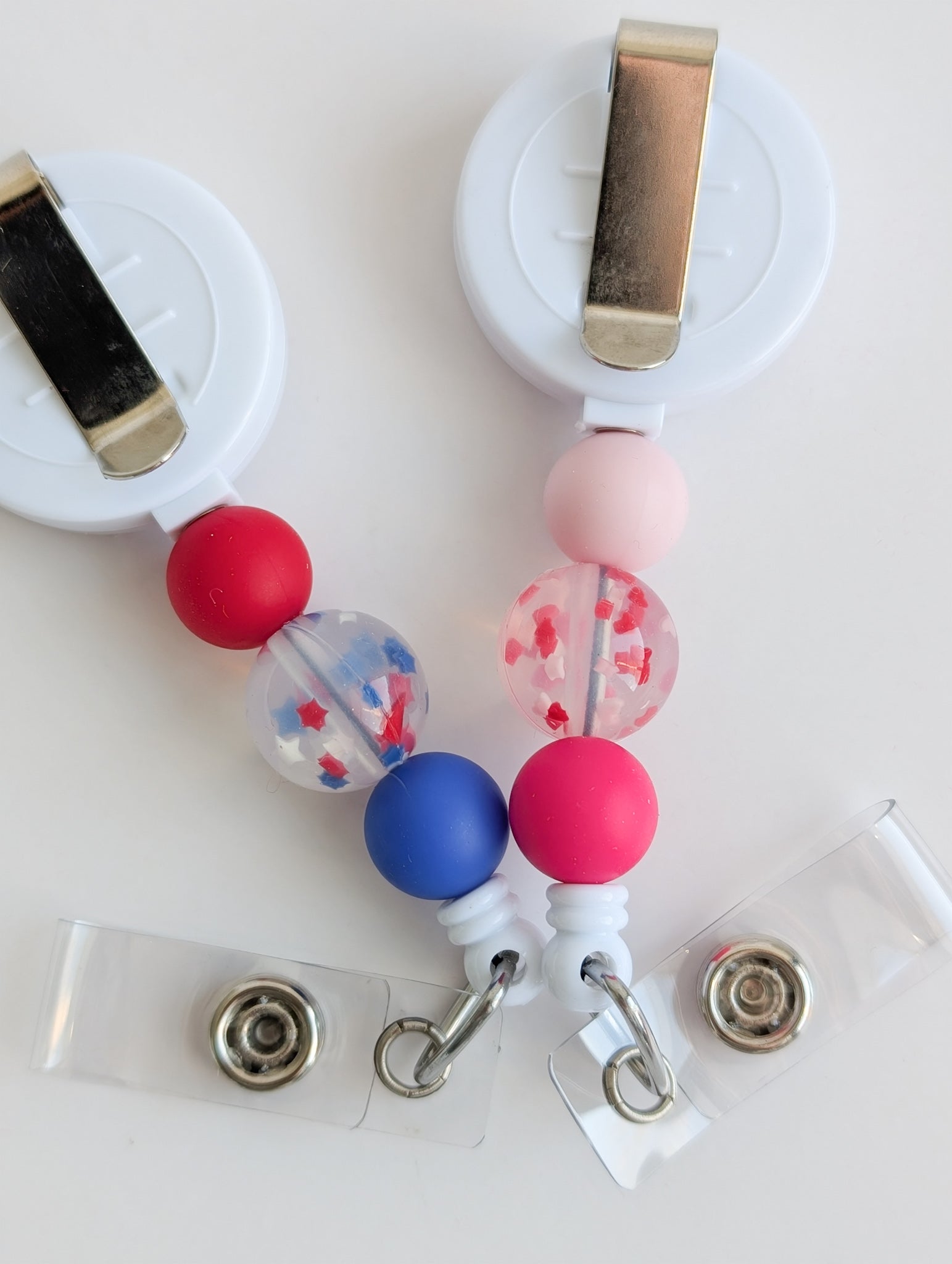 Confetti / Valentines Day / Fourth of July / Interchangeable Badge Reel