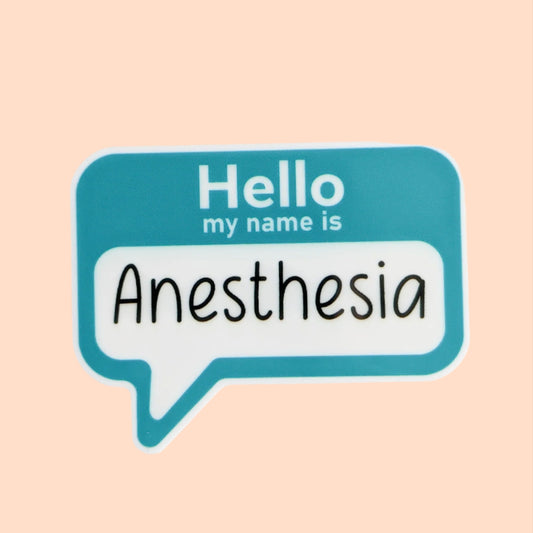 Hello my Name is Anesthesia / Anesthesia CRNA / PLASTIC Add on