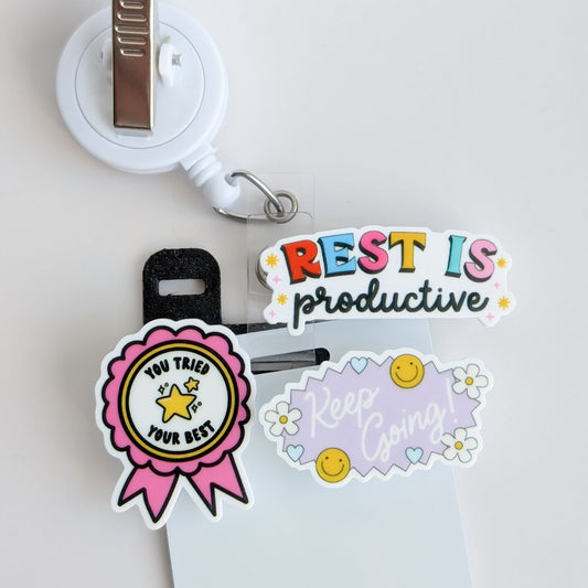 Badge Topper / CHARM COLLECTION  - Positive Affirmation - Charm Only