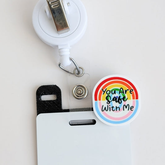 Badge Topper / CHARM COLLECTION  -  You are Safe with Me - Charm Only