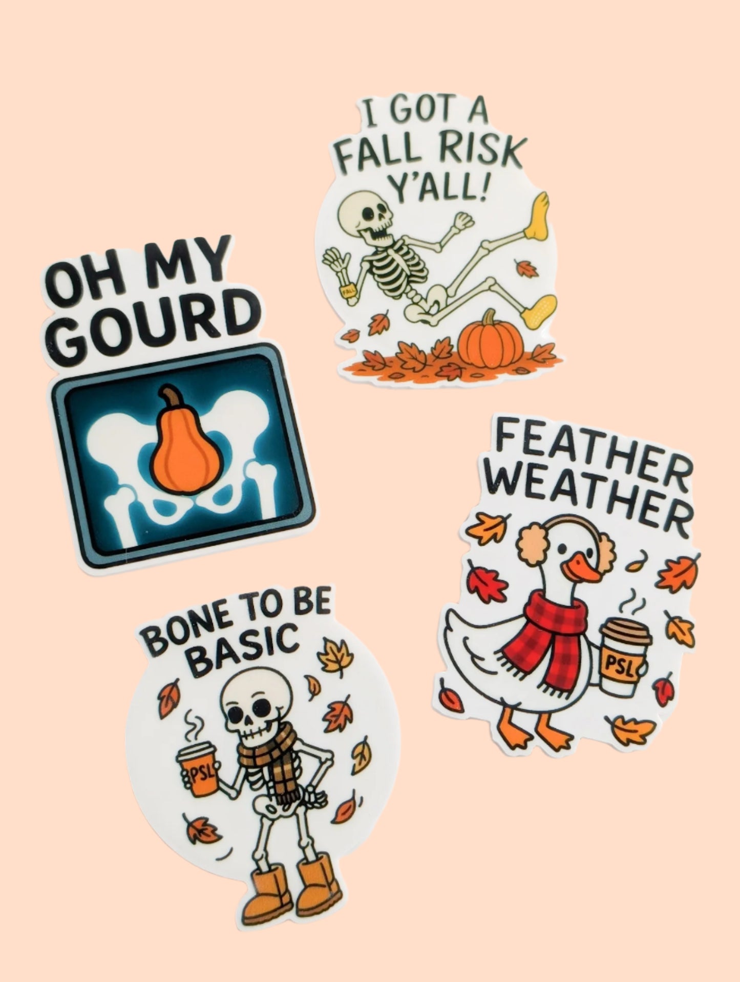 Fall Skeleton Halloween /  PLASTIC Add on