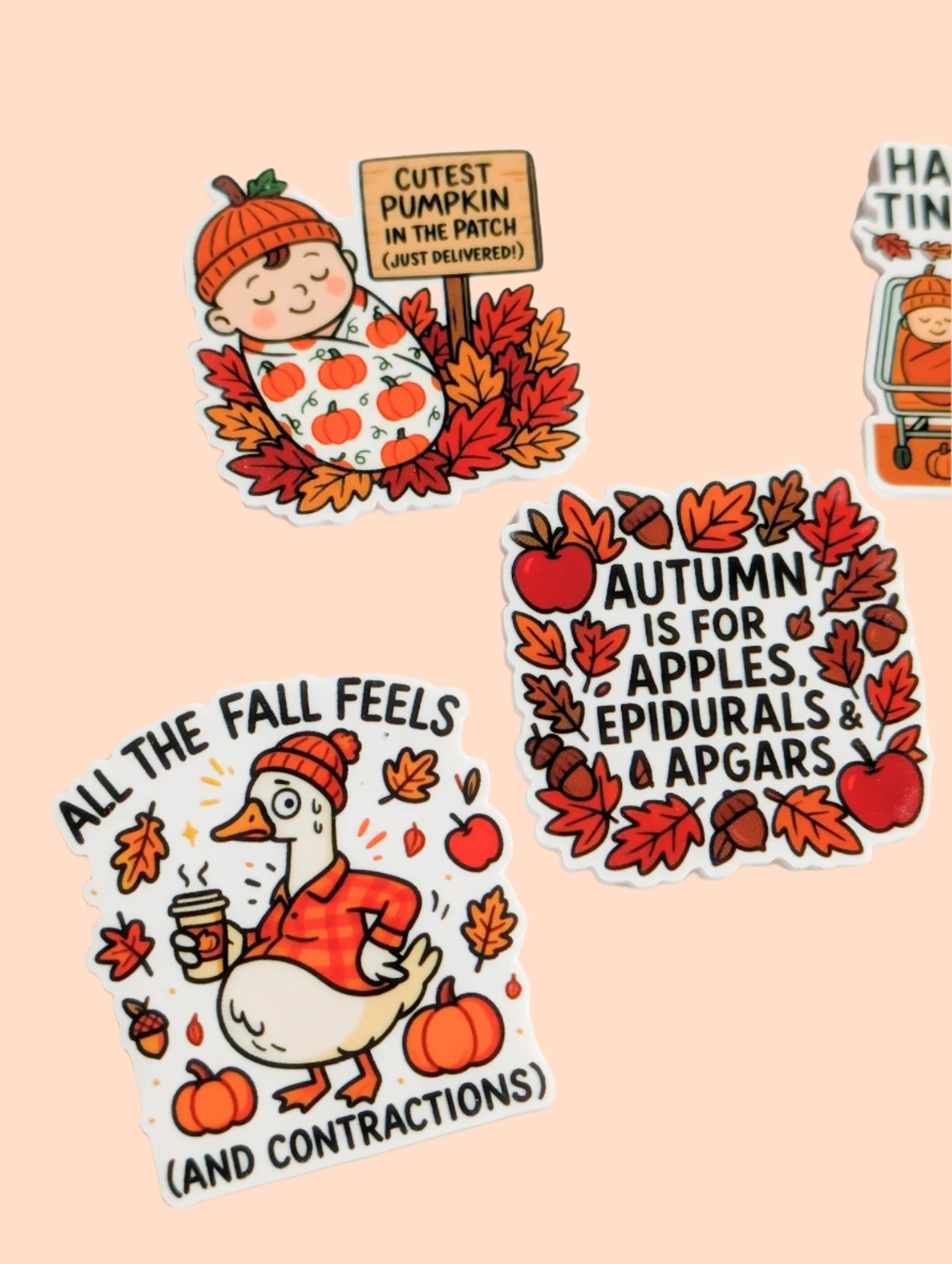 Labor Delivery Mother Baby Fall Pumpkin /  PLASTIC Add on