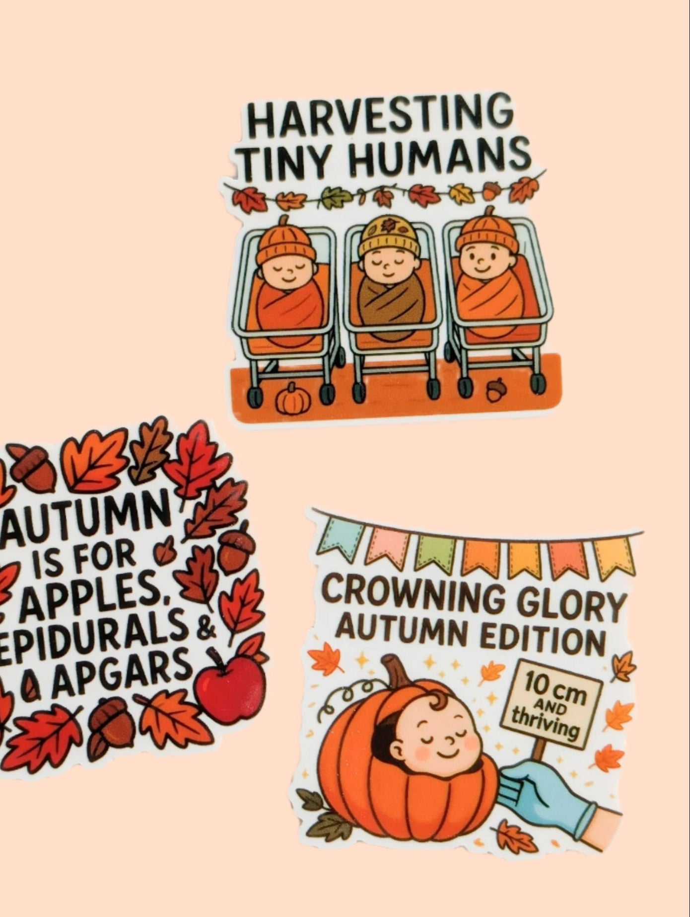 Labor Delivery Mother Baby Fall Pumpkin /  PLASTIC Add on