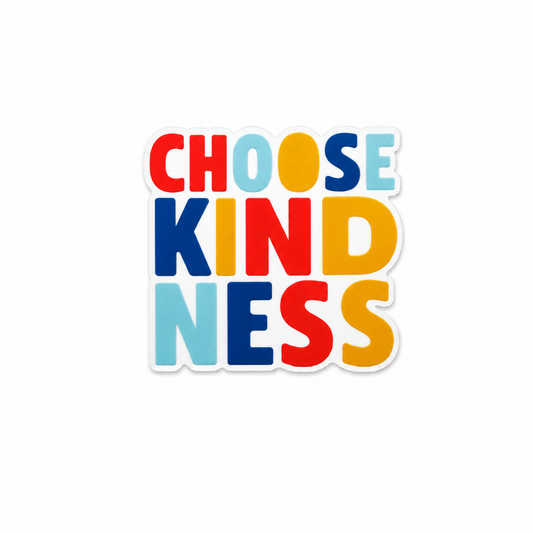 Choose Kindness colorful plastic add-on with pastel lettering compatible with interchangeable badge reel bases