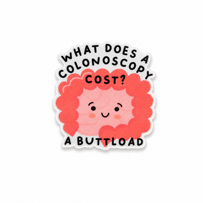 Funny colonoscopy plastic add-on for compatible interchangeable badge reel bases with cute medical humor design
