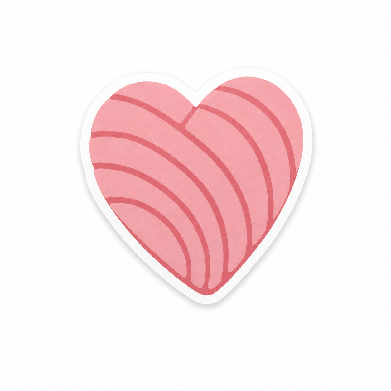 Concha Pink heart plastic add-on for compatible interchangeable badge reel bases