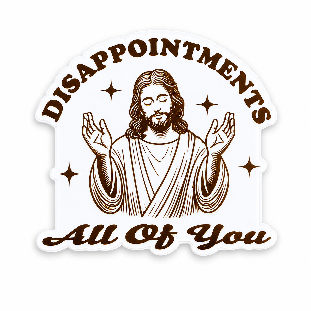 Disappointments All Of You plastic add-on featuring a humorous vintage-style illustration, compatible with interchangeable badge reel bases and perfect as a funny nurse badge accessory