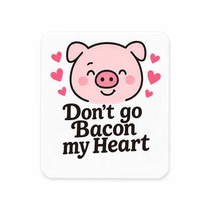 Funny pig Valentine plastic add-on for compatible interchangeable badge reel bases