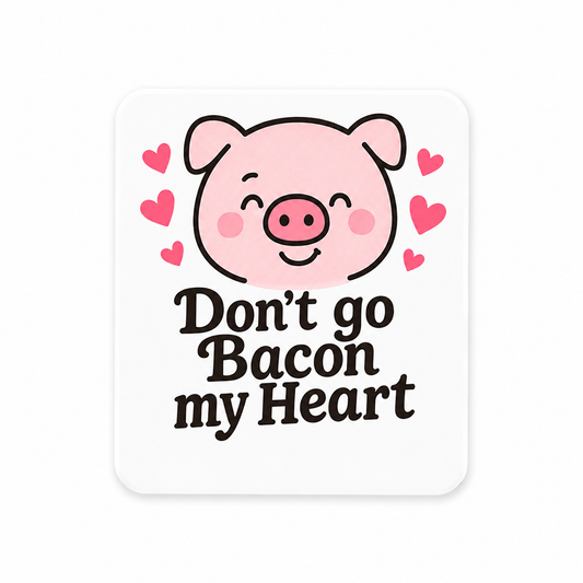 Funny pig Valentine plastic add-on for compatible interchangeable badge reel bases