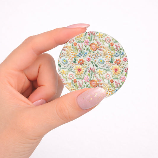 Embroidered Flowers  / Hardboard Add on