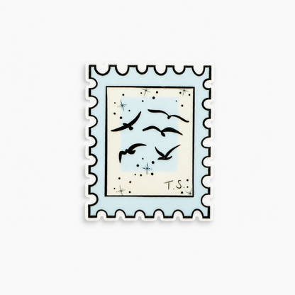 Era 1989 plastic add-on with seagull silhouette design for compatible interchangeable badge reel bases