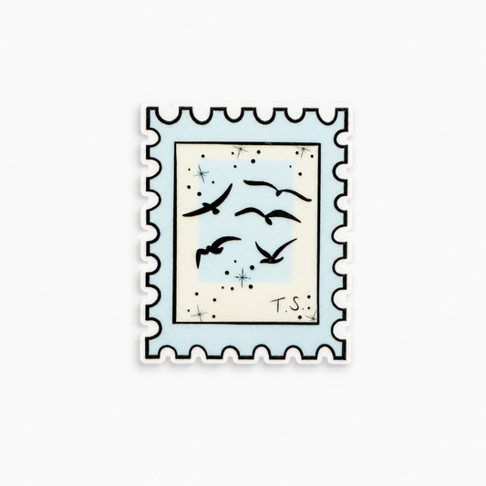Era 1989 plastic add-on with seagull silhouette design for compatible interchangeable badge reel bases