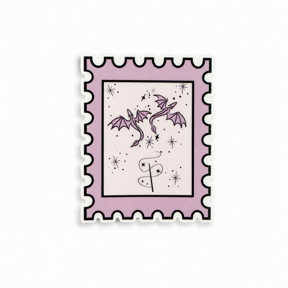 Era Speak Now plastic add-on with pink dragon design for compatible interchangeable badge reel bases