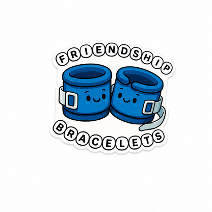 Friendship Bracelets medical humor plastic add-on featuring cute blue tourniquets compatible with interchangeable badge reel bases