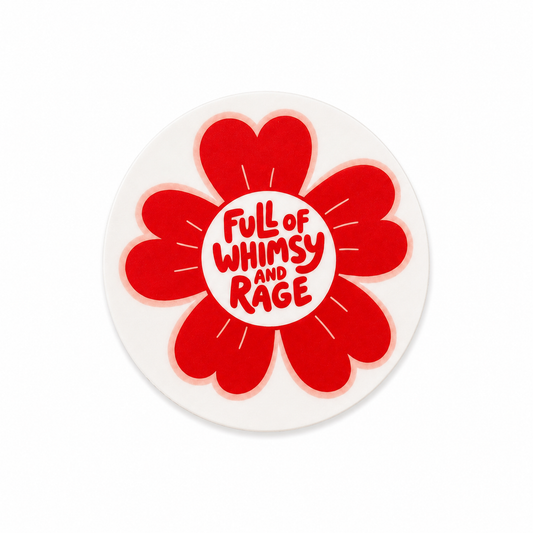 Full of Whimsy and Rage funny floral interchangeable badge reel add-on for nurses and healthcare workers

