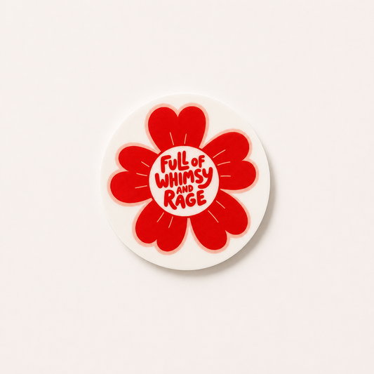 Full of Whimsy and Rage funny floral interchangeable badge reel add-on for nurses and healthcare workers