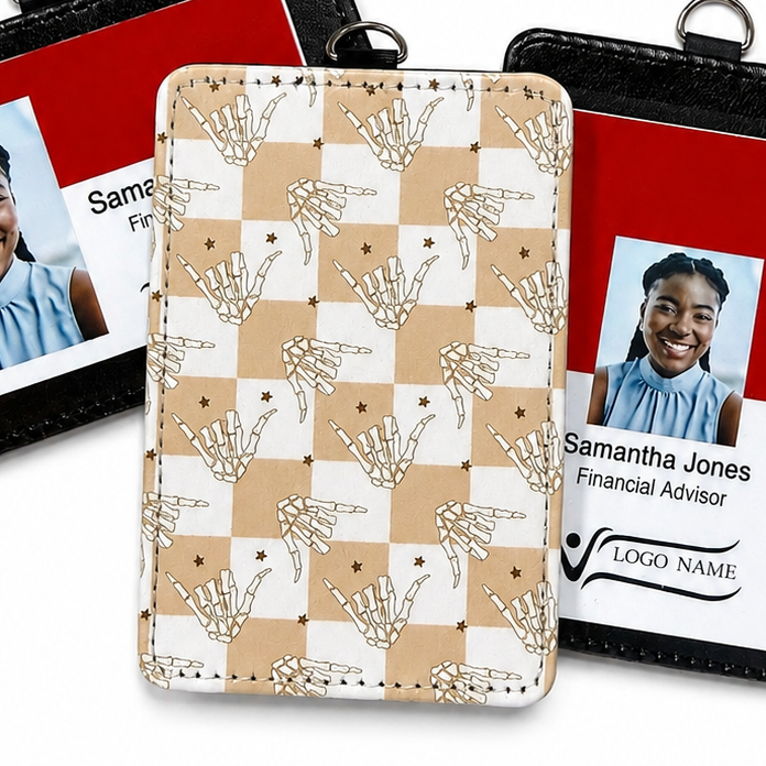 Hang Loose Skeleton | ID Badge Holder
