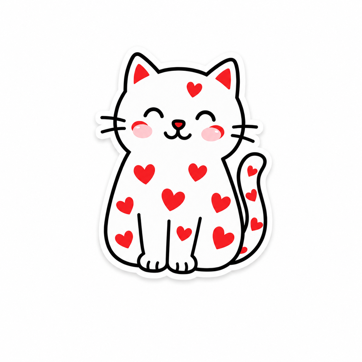 Heart cat plastic add-on for compatible interchangeable badge reel bases