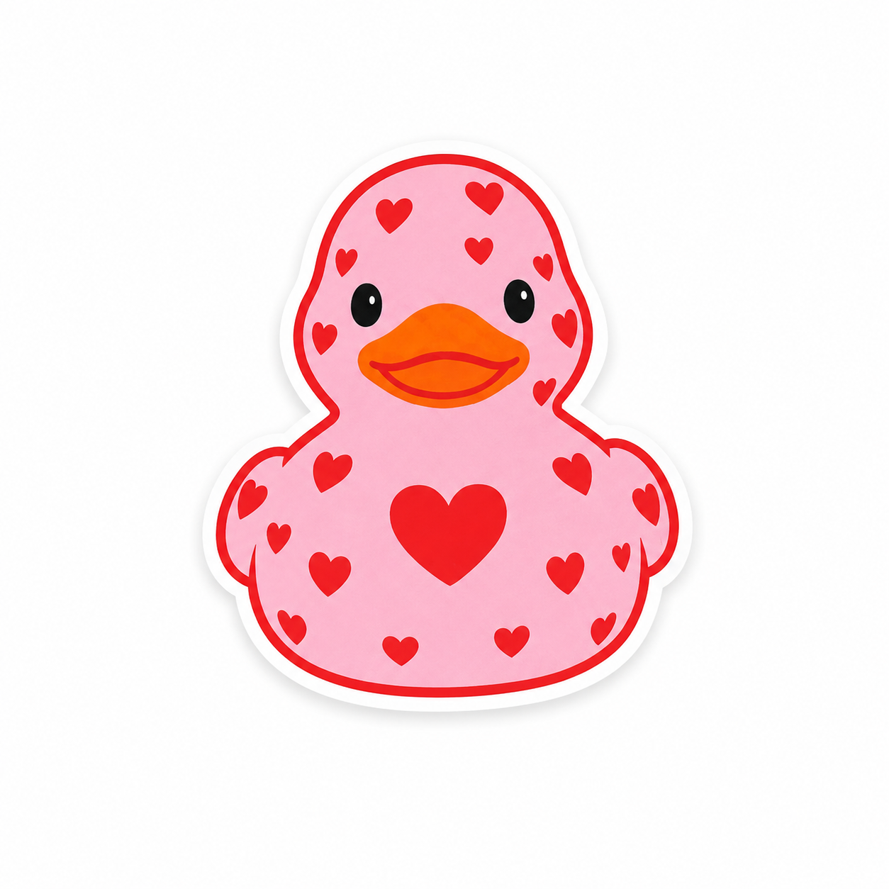 Heart duck plastic add-on for compatible interchangeable badge reel bases