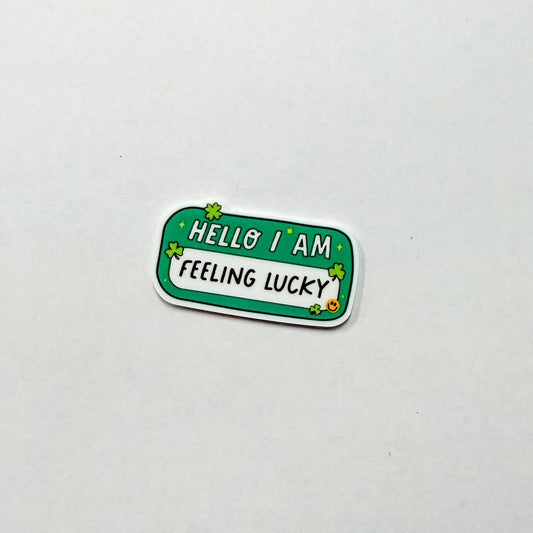Badge Topper / CHARM COLLECTION - Hello I am feeling lucky - Charm Only