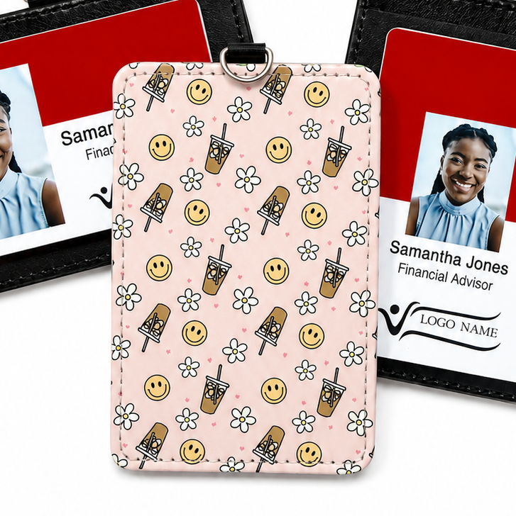 Iced Coffee and Daisies | ID Badge Holder