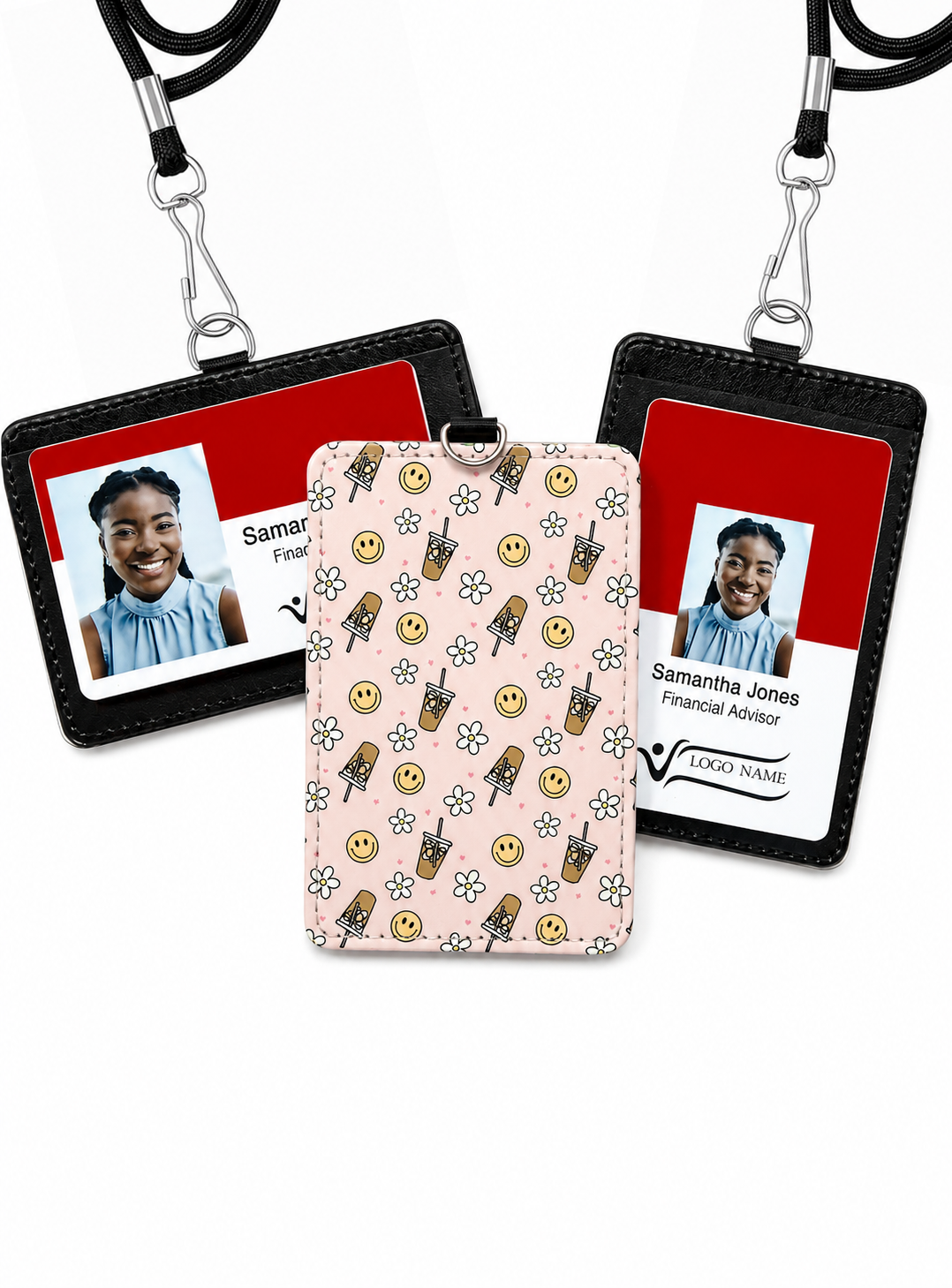 Iced Coffee and Daisies | ID Badge Holder