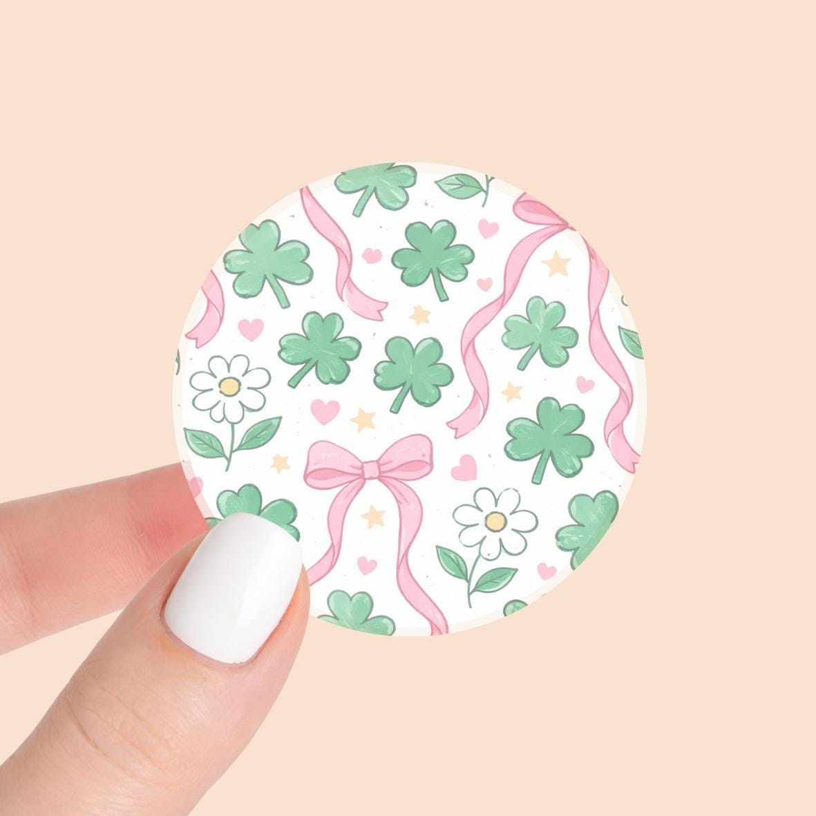 Clover Bow  / ST PATRICKS DAY / Hardboard Add on