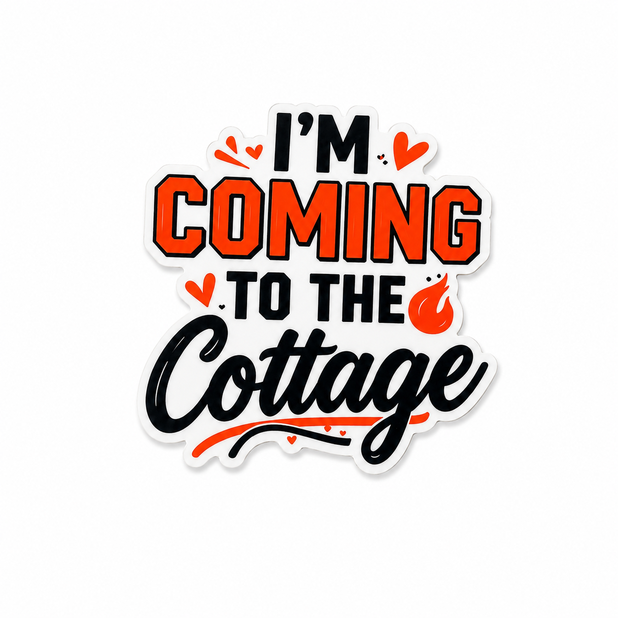 I’m Coming To The Cottage funny interchangeable badge reel add-on for nurses and healthcare workers
