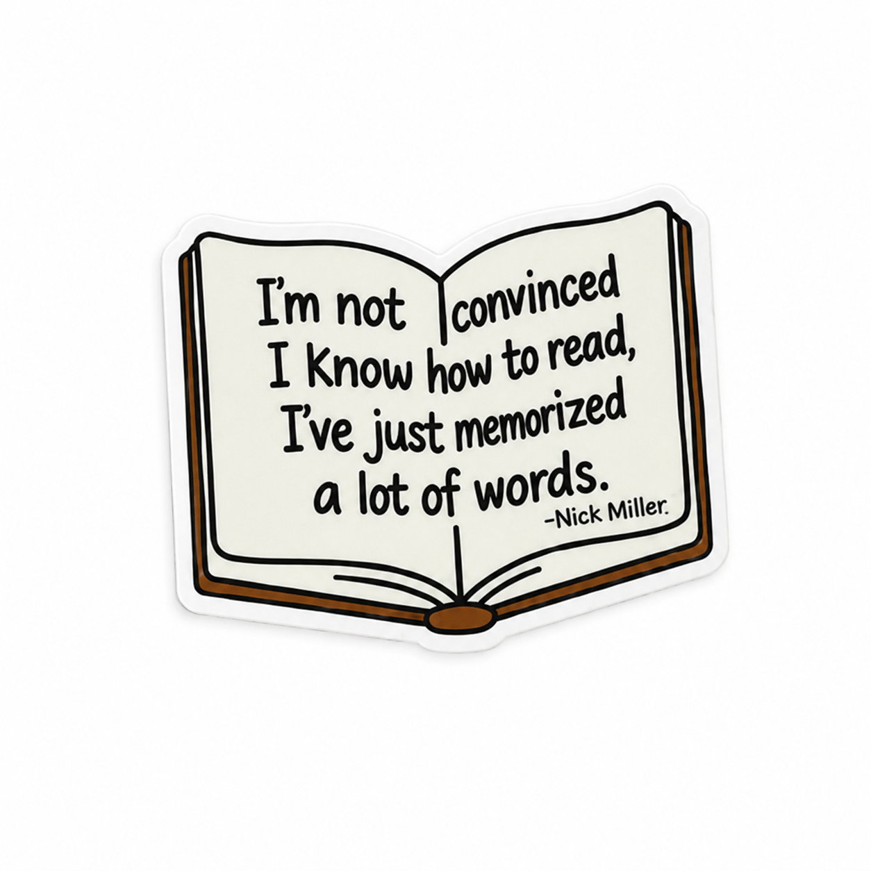 I’m not convinced I know how to read plastic add-on with open book design for compatible interchangeable badge reel bases and funny healthcare worker accessories