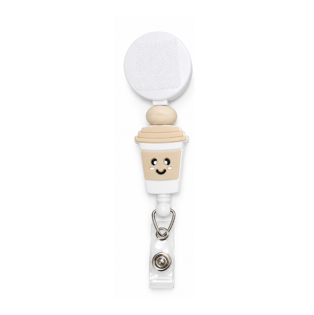 Coffee Cup | Interchangeable Badge Reel