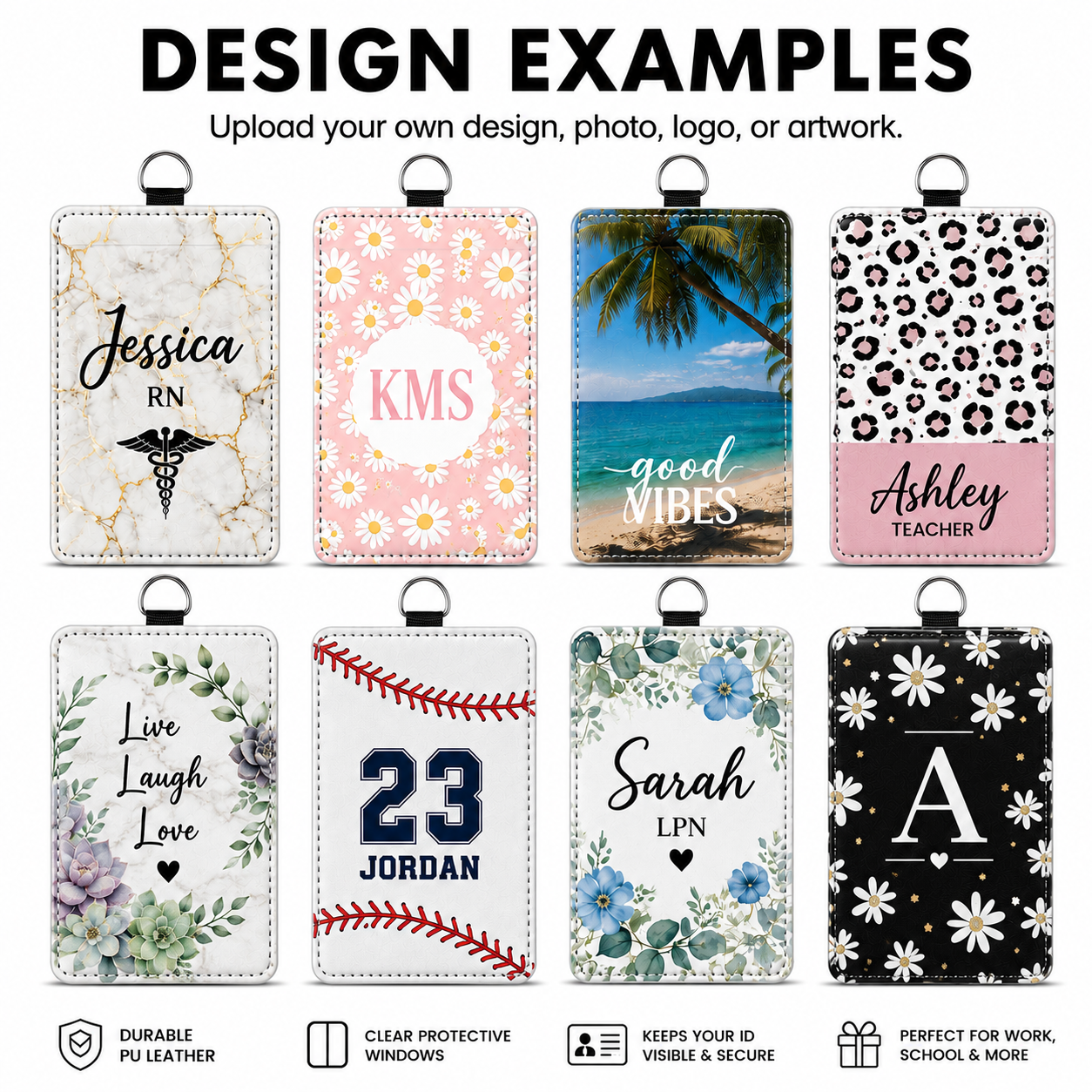 Upload Your Own Design ID Badge Holder