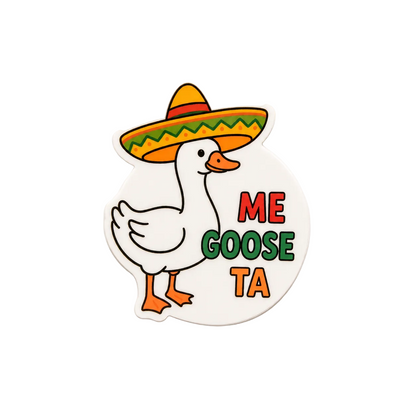 Funny goose themed plastic add-on for badge reels with sombrero design for nurses and healthcare workers