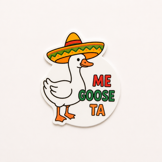 Funny goose themed plastic add-on for badge reels with sombrero design for nurses and healthcare workers