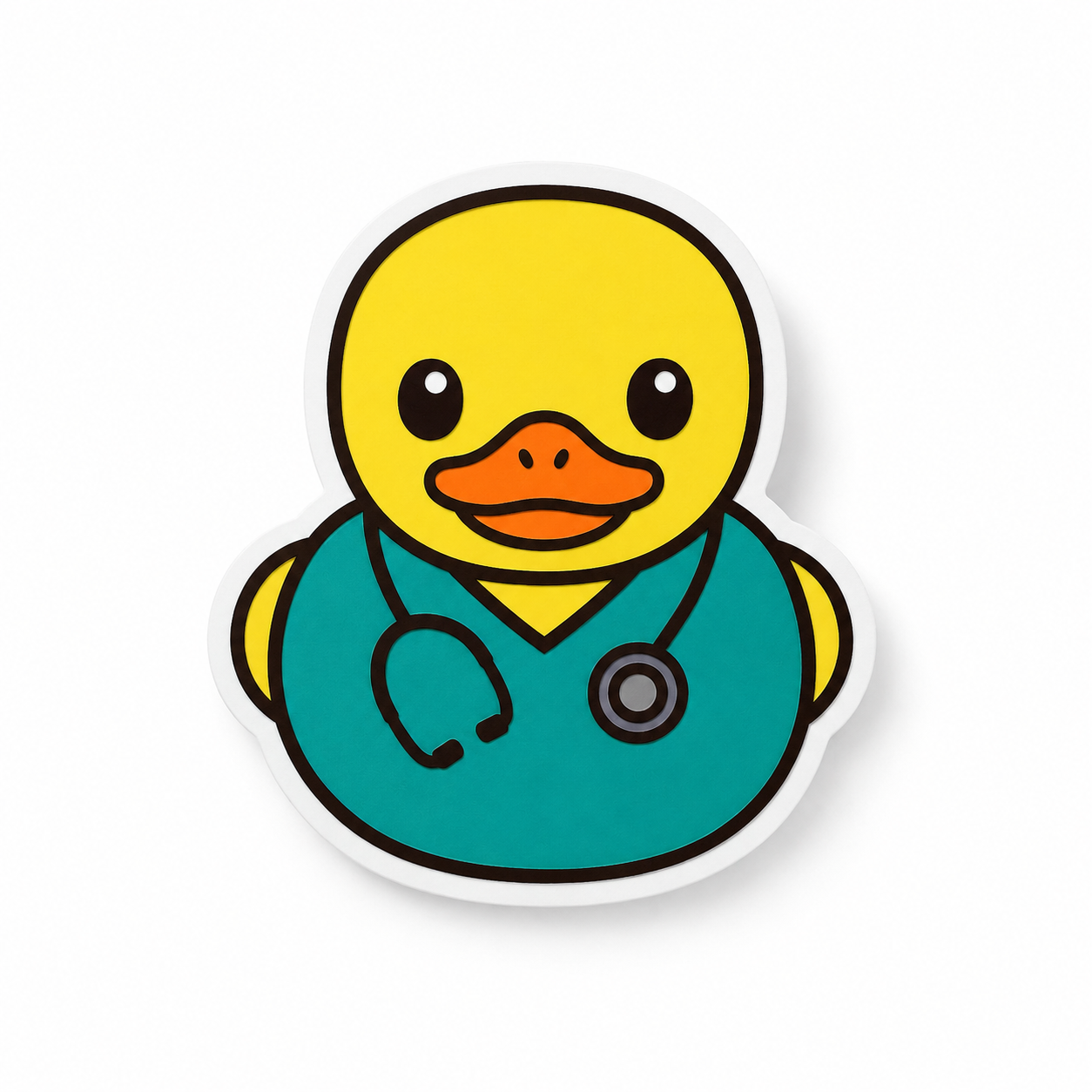 Cute nurse duck plastic add-on for compatible interchangeable badge reel bases