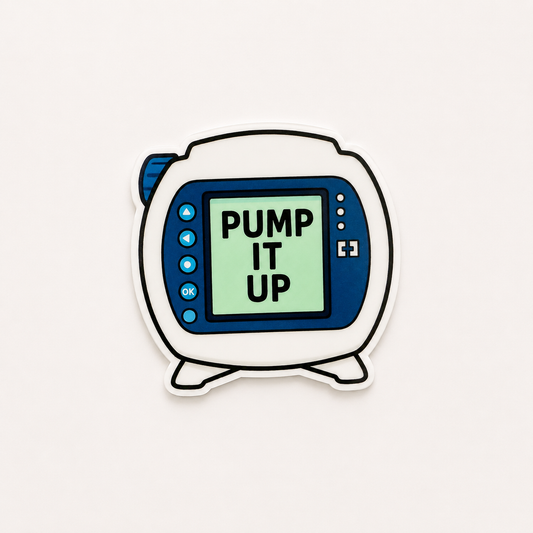 Pump It Up medical pump plastic add-on for badge reels designed for nurses and healthcare workers