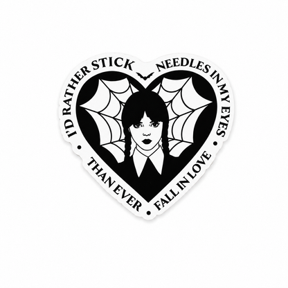 Gothic black and white plastic add-on with spider web design and moody aesthetic compatible with interchangeable badge reel bases for nurses and healthcare workers.