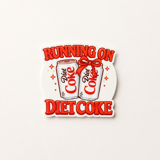 Running On Diet Coke interchangeable badge reel add-on for nurses and healthcare workers